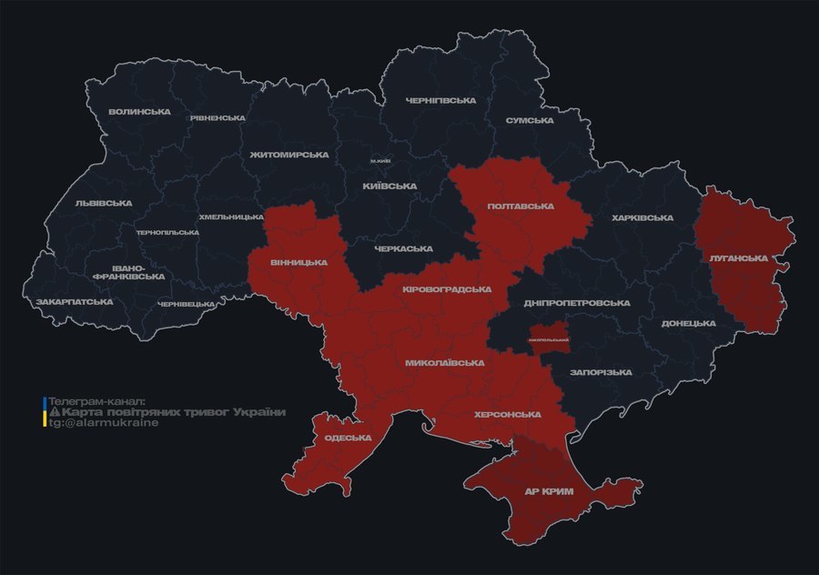 Інформація про загрозу повітряної тривоги на Вінниччині