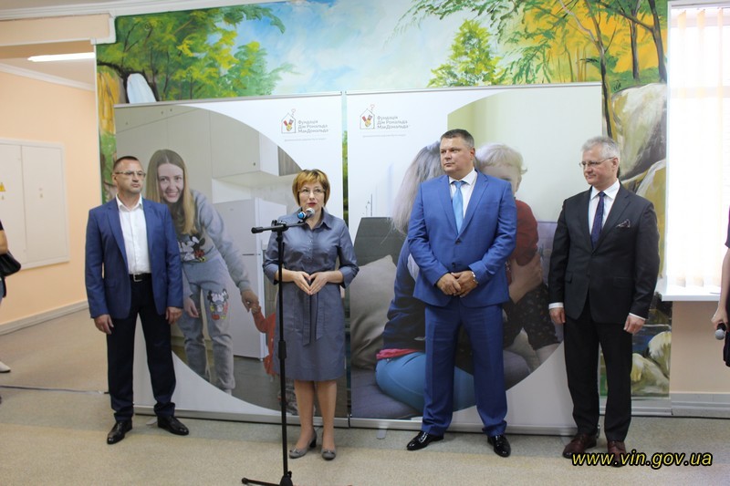 У Вінницькій обласній дитячій лікарні відкрили другу в Україні Сімейну кімнату Фундації Дім Рональда МакДональда