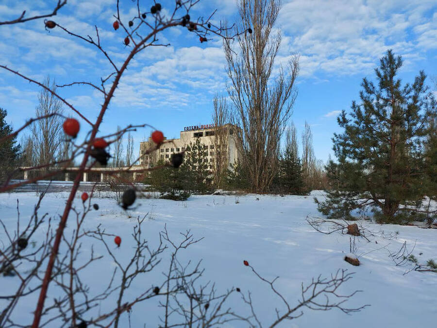 Порожні вулиці Чорнобильської зони