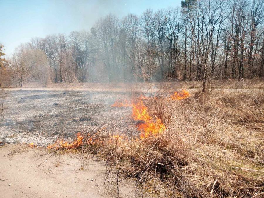 В Тиврівському районі спалювання трави призвело до  загорання ангару