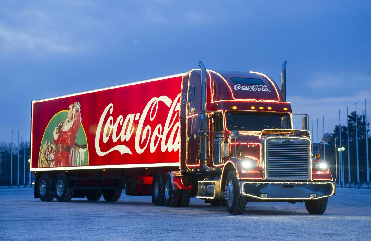 Новорічна вантажівка Coca-Cola #БудьСантою Новорічна вантажівка Coca-Cola #БудьСантою